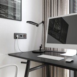 Рамка из поликарбоната на 3 поста Stream графит