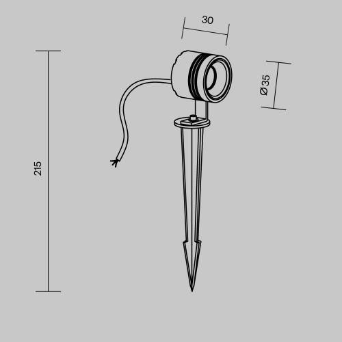 Купить Ландшафтный светильник Clyde 3000 3W IP65 Графит Maytoni O493FL-L3GF3K в rum24.ru фото: 8