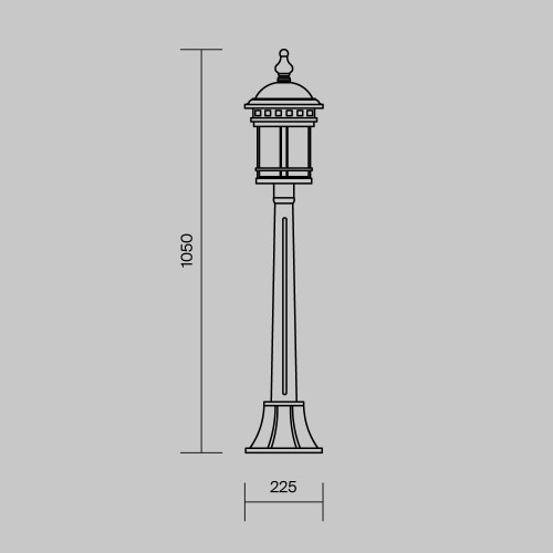 Купить Ландшафтный светильник Salamanca  60W IP44 Коричневый Maytoni O031FL-01BR в rum24.ru фото: 6