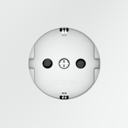 Розетка встраиваемая VOLTUM S70 с заземлением и защитными шторками, (белый матовый) VLS040202