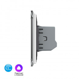 Двухклавишный умный сенсорный выключатель Livolo EC, 1 пост, цвет белый VL-C702Z2-11