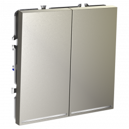 Проходной переключатель встраиваемый VOLTUM S70 двухклавишный с подсветкой (шелк) VLS020404