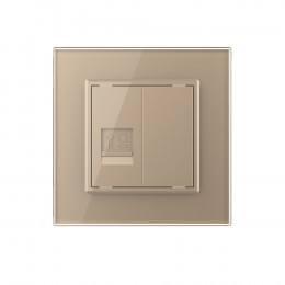 Розетка компьютерная LIVOLO RJ-45 золотая VL-C791C-13