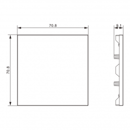 Заглушка, шампань, серия S08 DS26851