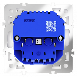 Розетка встраиваемая VOLTUM S70 с заземлением и защитными шторками, с USB, A+С, (белый матовый) VLS040502