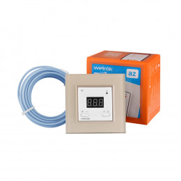 Терморегулятор Welrok AZ Wi-Fi для рамки LIVOLO с электронным управлением, датчик пола 3 м, цвет белый с жемчужной рамкой