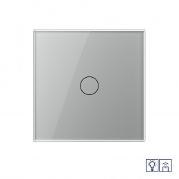 Одноклавишный сенсорный диммер Livolo с функцией радиоуправления, 1 пост, цвет серый