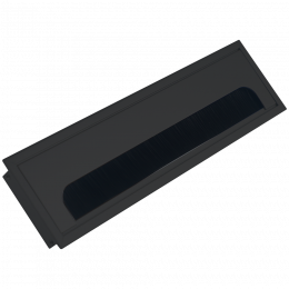 Кабельный громмет (лючок) в стол, 280*80мм, цвет: черный DCGR28080AN