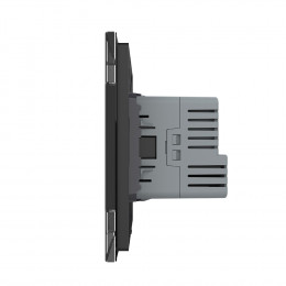 Розетка электрическая + USB type-C с блоком питания 18W Livolo 1 пост Черная VL-C7CTF16A.UC18W-2BP