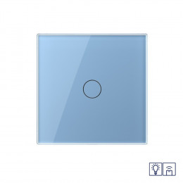 Одноклавишный сенсорный диммер Livolo с функцией радиоуправления, 1 пост, цвет синий