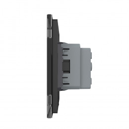 Розетка электрическая 220В LIVOLO черная VL-C7C1EU-12