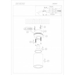 Влагозащищенный светильник Denkirs DK3007-WH