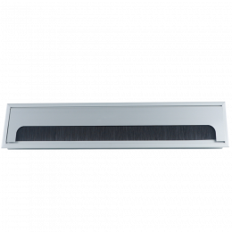 Кабельный громмет (лючок) в стол, 350*80мм, цвет: серебро DCGR35080S