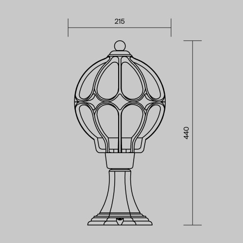 Купить Ландшафтный светильник Via  60W IP44 Золото Антик Maytoni O024FL-01G в rum24.ru фото: 6