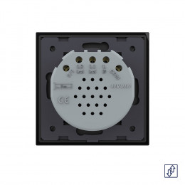 Сенсорный выключатель для жалюзи Livolo Quadro 2 клавиши 1 модуль Черный VL-Q702W-12