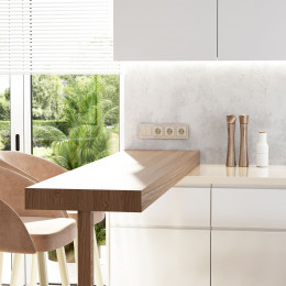 Рамка из акрила на 4 поста Acrylic айвори