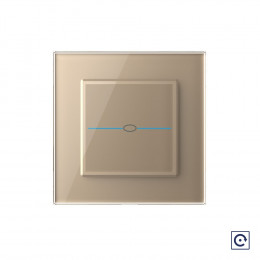 Сенсорный дверной звонок Livolo Quadro 1 клавиша 1 модуль Золотой VL-Q701B-13