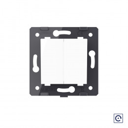 Двухклавишная механическая кнопка (звонок) Livolo, цвет белый (механизм), VL-C7-K2H-11