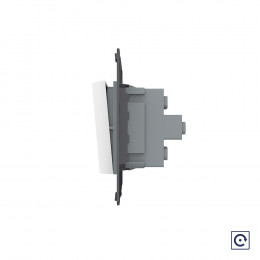 Двухклавишная механическая кнопка (звонок) Livolo, цвет белый (механизм), VL-C7-K2H-11