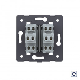 Двухклавишная механическая кнопка (звонок) Livolo, цвет белый (механизм), VL-C7-K2H-11