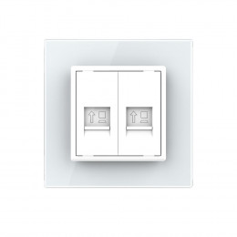 Розетка компьютерная двойная LIVOLO RJ-45 белая VL-C792C-11