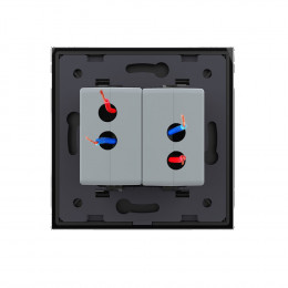 Розетка двойная USB LIVOLO с блоком питания 5В 2.1А черная VL-C792USB-12