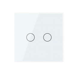 Двухклавишный сенсорный выключатель Livolo, 1 пост, Белый VL-C702-11