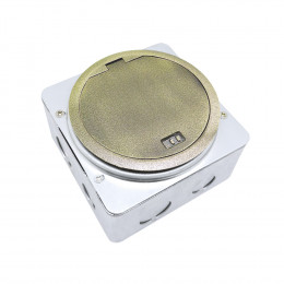 Лючок в пол 3 мод. (1 мод. 45х45 мм. + 1 мод. 22.5х45 мм.), античная латунь DFB3MZBC