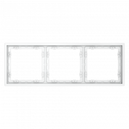 Рамка пластиковая VOLTUM S70 на 3 поста, (белый матовый) VLS100302
