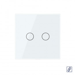 Сенсорный выключатель для жалюзи Livolo 2 клавиши 1 модуль Белый VL-C702W-11