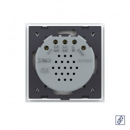 Сенсорный выключатель для жалюзи Livolo 2 клавиши 1 модуль Белый VL-C702W-11