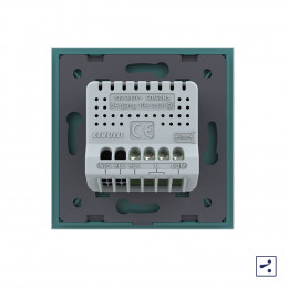 Одноклавишный проходной/перекрестный сенсорный выключатель Livolo, 1 пост, Зеленый VL-C701S-18