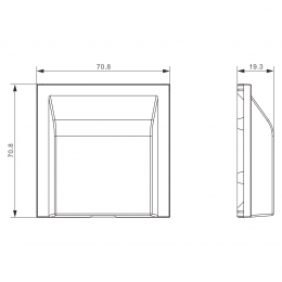 Кабельный вывод, серый графит, серия S08 DS87159