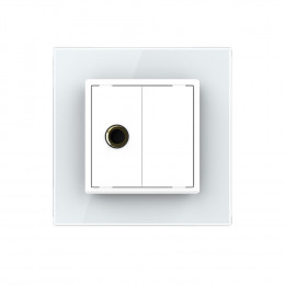 Розетка стерео аудио LIVOLO  TRS 6.3 jack белая VL-C791M1-11