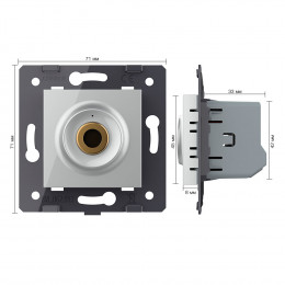 Бесконтактный выключатель Livolo, сухой контакт, цвет серый (механизм) VL-FCU1-2IP