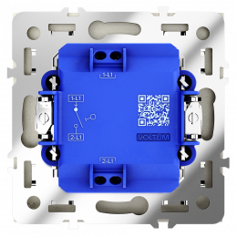Выключатель встраиваемый VOLTUM S70 одноклавишный (шелк) VLS010104