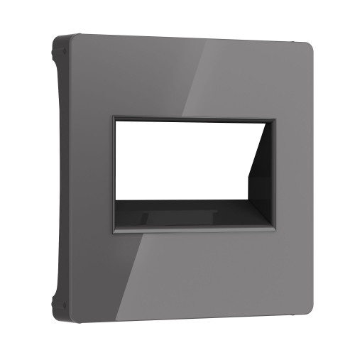 Купить Накладка для двойной розетки Еthernet RJ-45 (графит акрил) Werkel W1191144 в rum24.ru