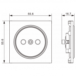 Накладка для розетки без заземления, со шторками 16A 250 В~, матовый кремовый, серия A07 DE21631