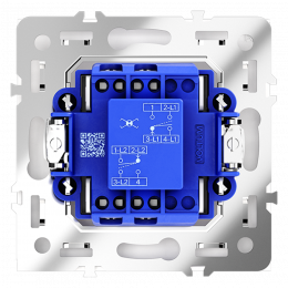 Перекрестный переключатель встраиваемый VOLTUM S70 одноклавишный (белый глянцевый) VLS010501