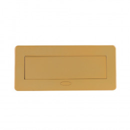 Розетка горизонтальная выдвижная 2 Euro 16A, 2 USB A с блоком 5В/2.1А, 2 RJ45 RocketSocket, проводка, цвет золотой