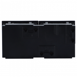 Розетка 2х2К+З нем.ст., 45 гр., с з/ш, черн. матовая (90х45мм), серия (тип) DF6 DF6D2ANM