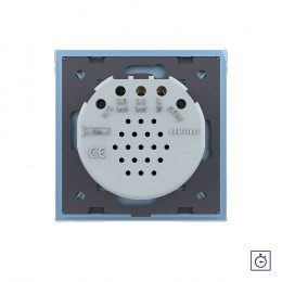 Одноклавишный сенсорный выключатель с таймером Livolo, 1 пост, цвет синий