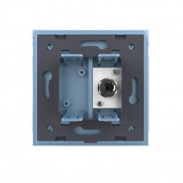 Розетка спутниковая одинарная SAT Livolo, 1 пост, цвет синий