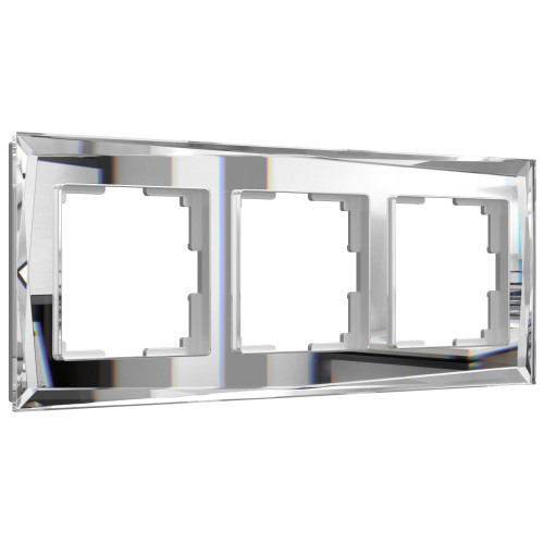 Купить Рамка из стекла на 3 поста Diamant зеркальный в rum24.ru