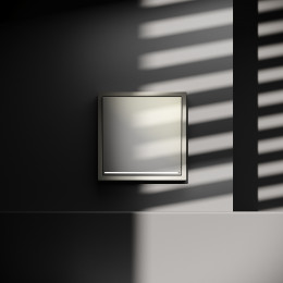 Выключатель встраиваемый VOLTUM S70 одноклавишный с подсветкой (шелк) VLS010204