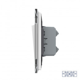 Одноклавишный перекрестный механический выключатель Livolo, 1 пост, цвет белый