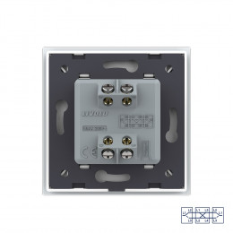 Одноклавишный перекрестный механический выключатель Livolo, 1 пост, цвет белый