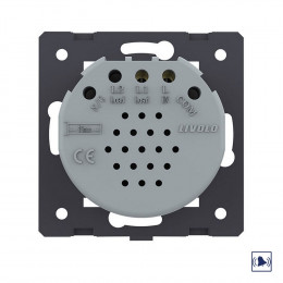 Сенсорная кнопка дверного звонка Livolo Quadro, цвет серый (механизм)