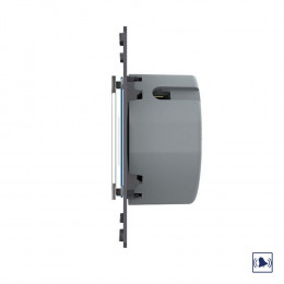 Сенсорная кнопка дверного звонка Livolo Quadro, цвет серый (механизм)