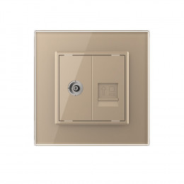 Розетка ТВ-Компьютер LIVOLO золотая VL-C791VC-13